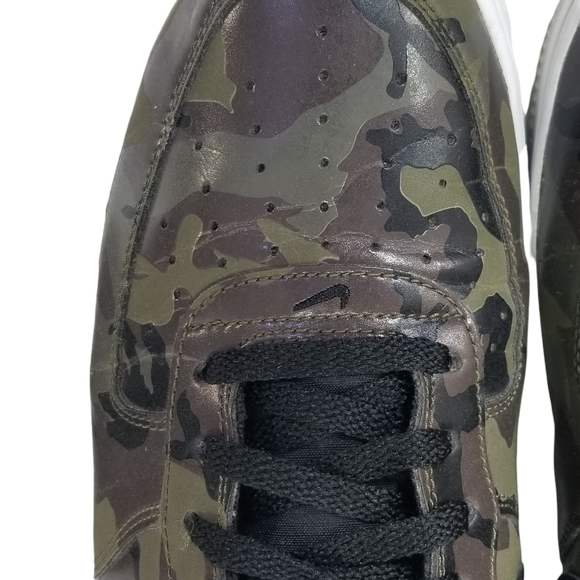 NIKE AIR FORCE 1 Mens Olive Reflective Camo Low Tops Classic Sneakers Size 11 - Picture 10 of 12